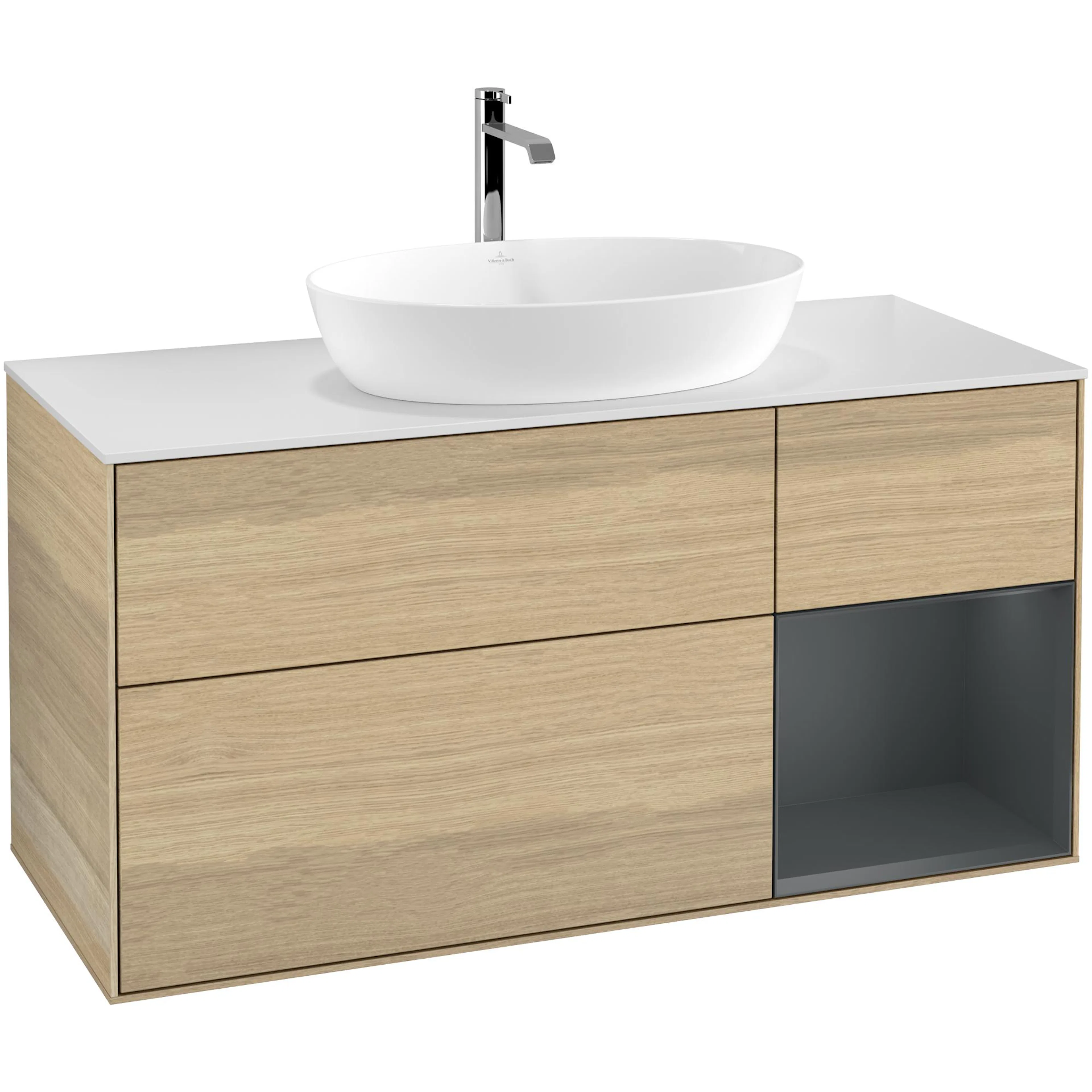 Tvättställsskåp Villeroy & Boch Finion med 3 Lådor Hylla och Bänkskiva för Fristående Tvättställ från Artis & Collaro