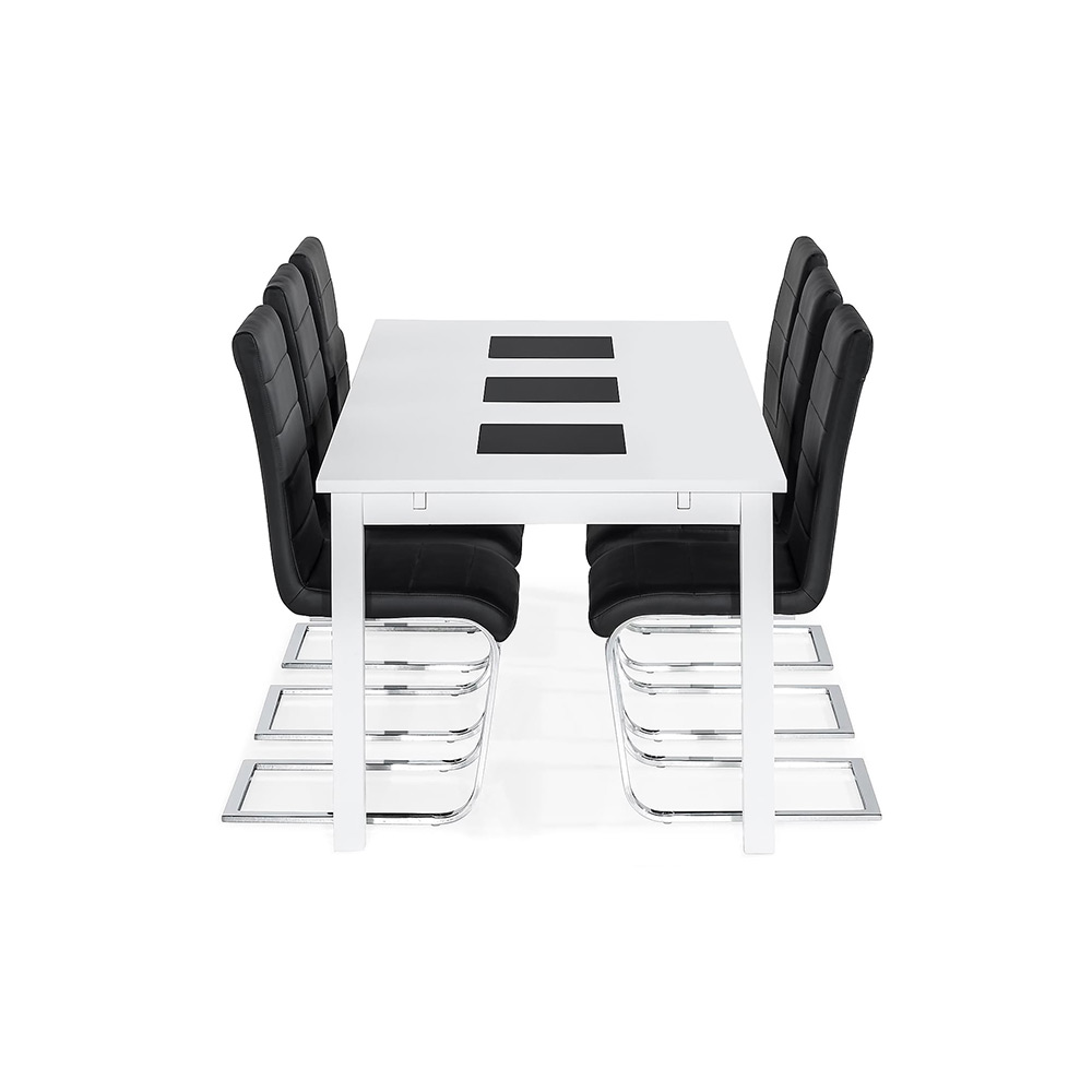 Matgrupp In Living Jasmin med 6 Cibus Stol In Livingar
