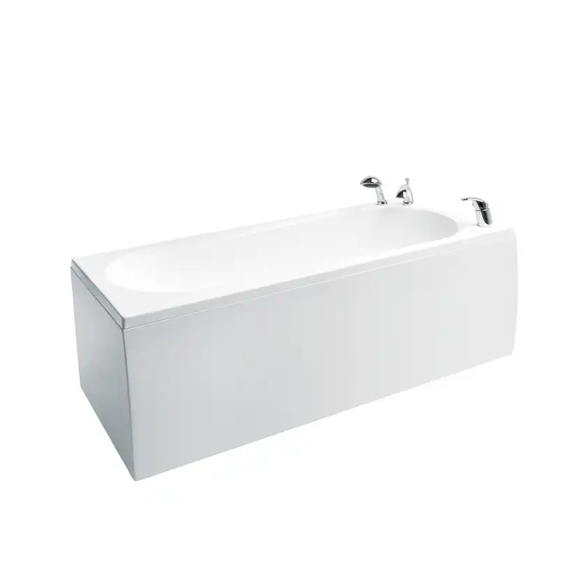 Badkar Falsterbo 150 cm Bättre U1 150 cm Bättre U1: Med Frontpanel, Sidopanel till vänster, Sargblandare till höger