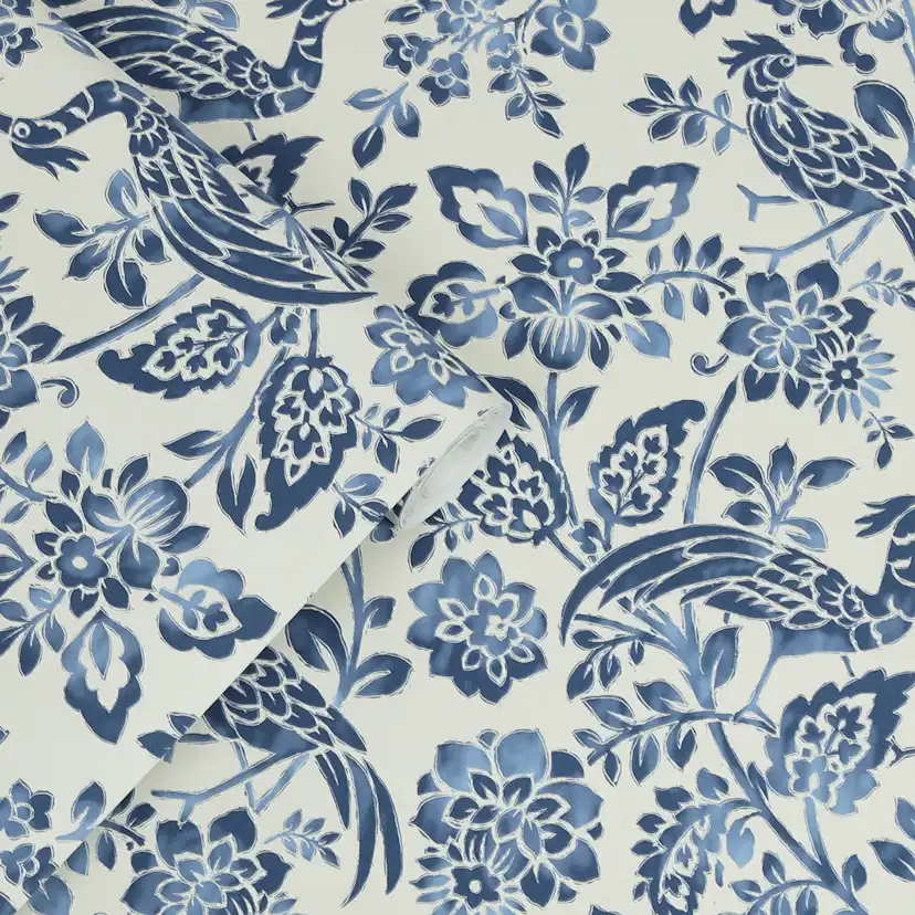 Tapet Laura Ashley Adain Palace Dark Seaspray Blå 121067