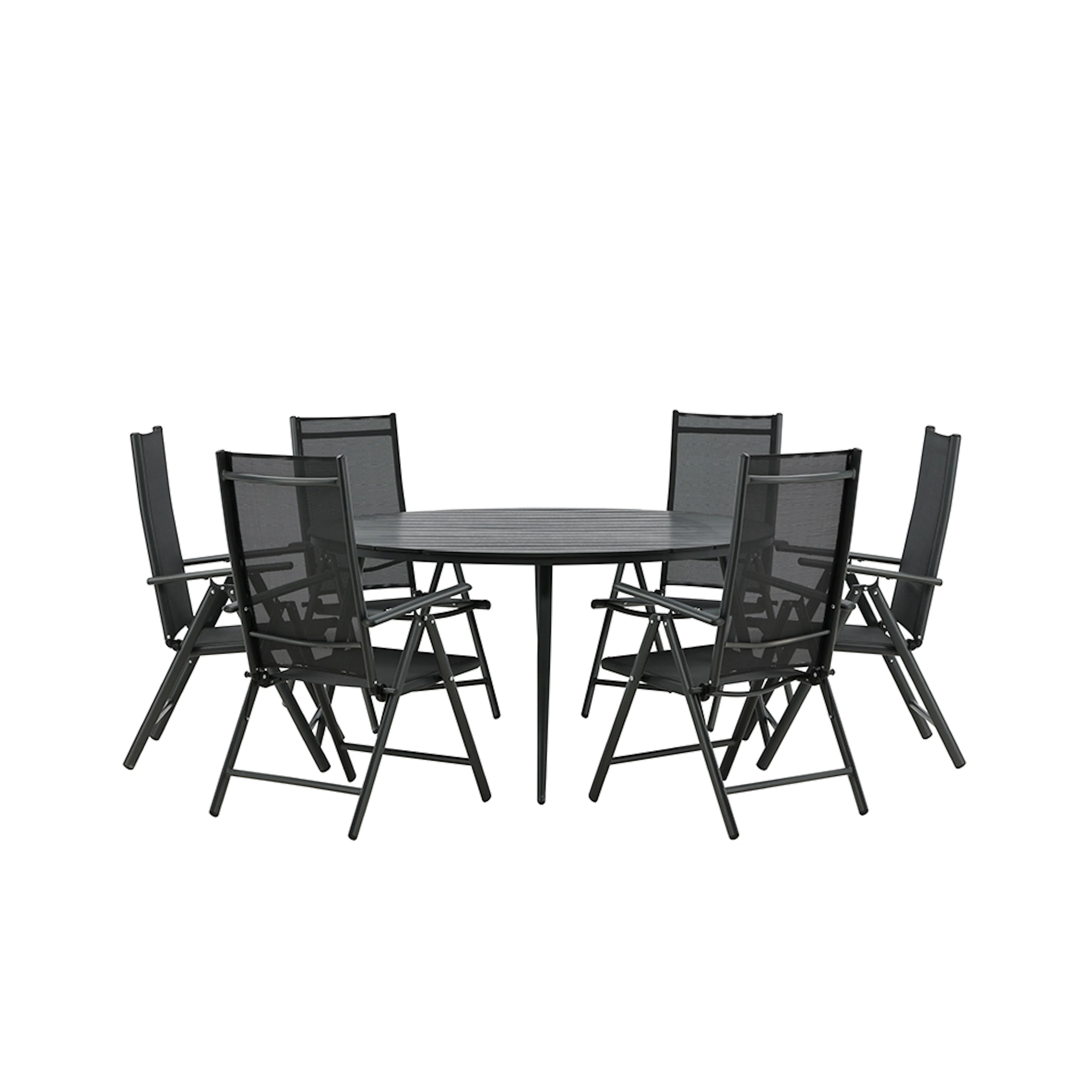 Break - Dining Table Round- Black / Black - Alu / Aintwood - Svart