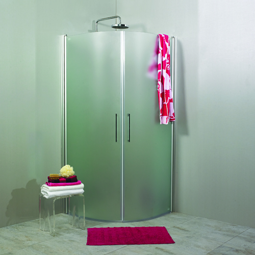 Duschhörn Noro Fix Trend R Silver Matt Frostat Glas