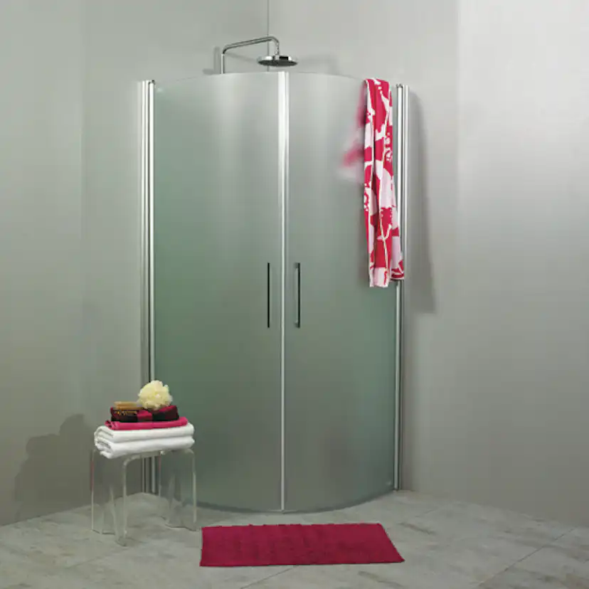 Duschhörn Noro Fix Trend R Silver Matt Frostat Glas