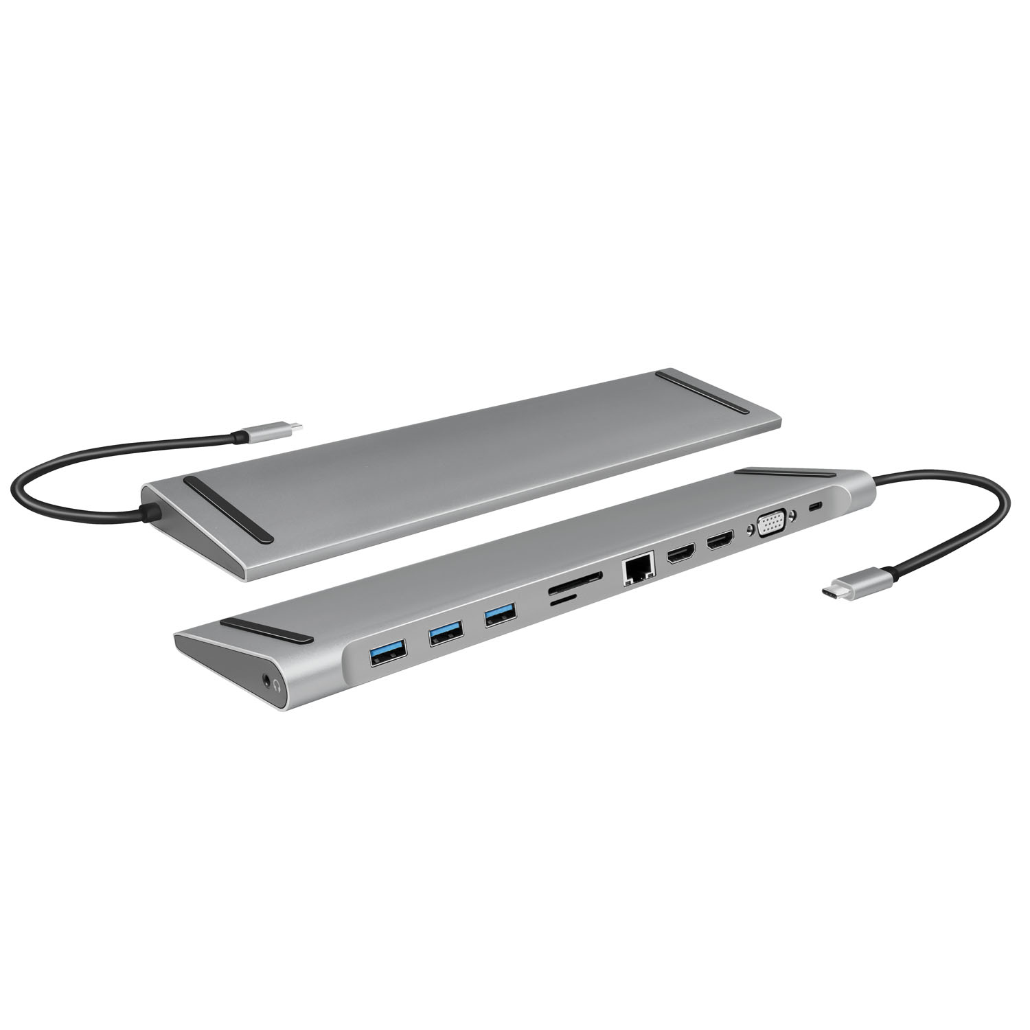 USB-C-docka LogiLink 11-i-1 HDMI/VGA/RJ45/USB-C 100W