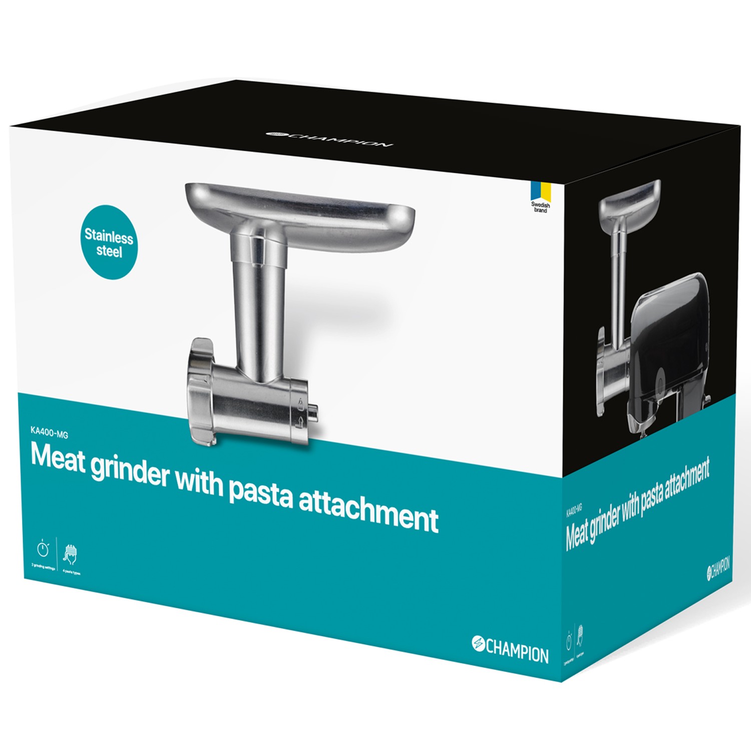 Köttkvarn Champion & Pastatillbehör CHKA400