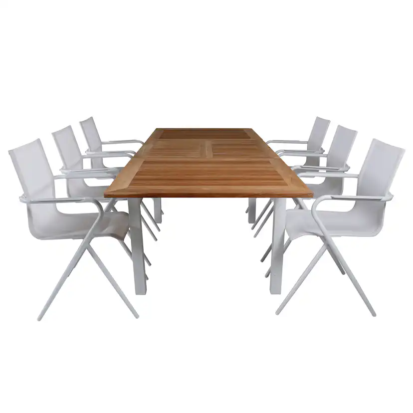 Matgrupp Utomhus Venture Home Pave med 6 Act Trädgårdsstolar L: 160 cm
