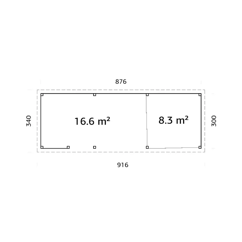 Uterum Palmako Lenna 24,9 m2 Set 415 Slide