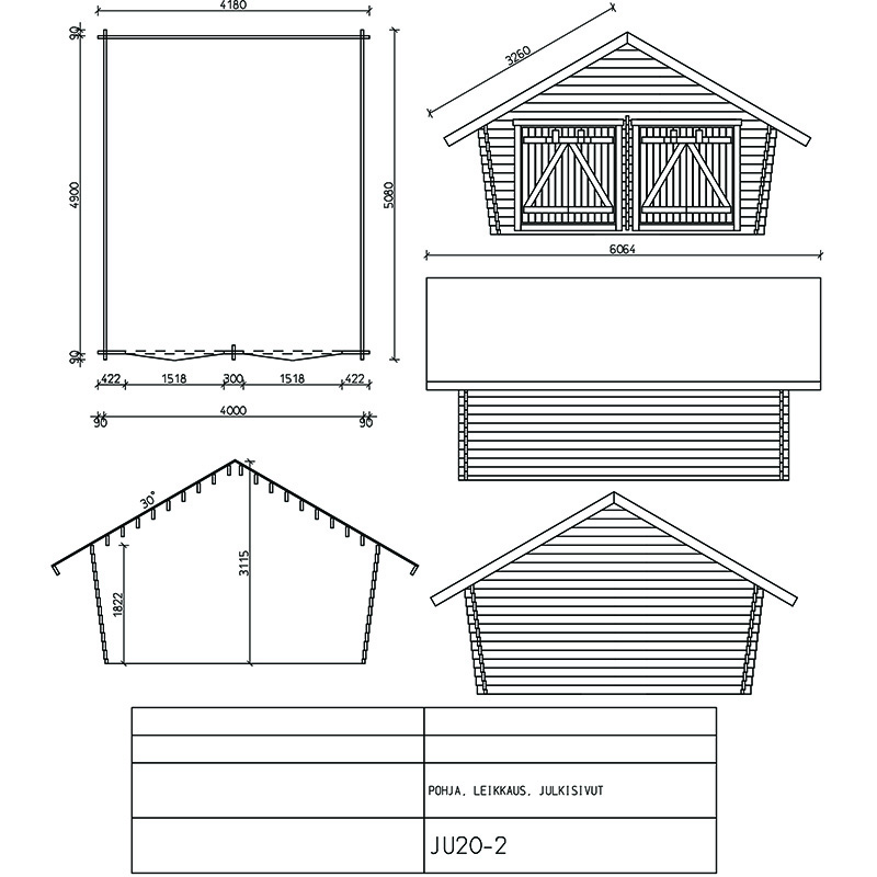 Timmerlada LP Garden U20 Täta Väggar 20 m2