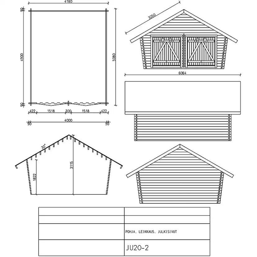 Timmerlada LP Garden U20 Täta Väggar 20 m2