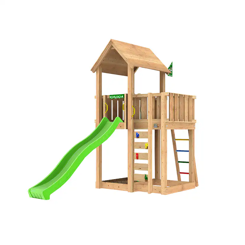 Lektorn Jungle Gym Mansion 2.1 Grön Rutschkana