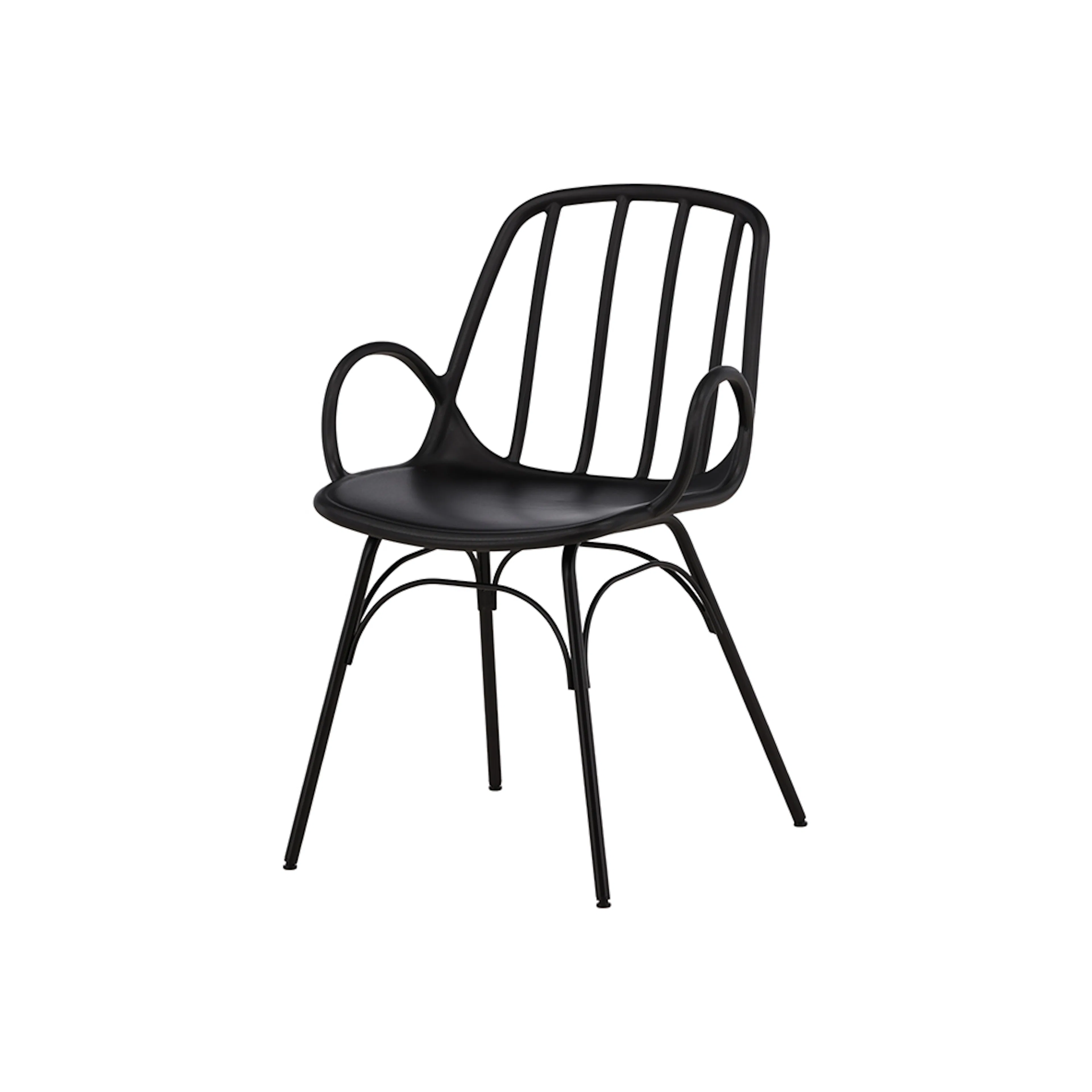 Dyrön Dining Chair - Black Polypropylene Svart