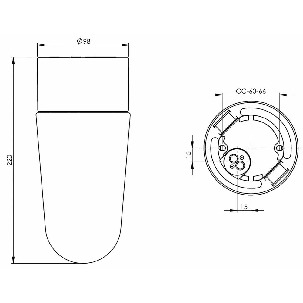 Vägg-/Taklampa Ifö Electric Stallglas Klar IP54 Rak E27