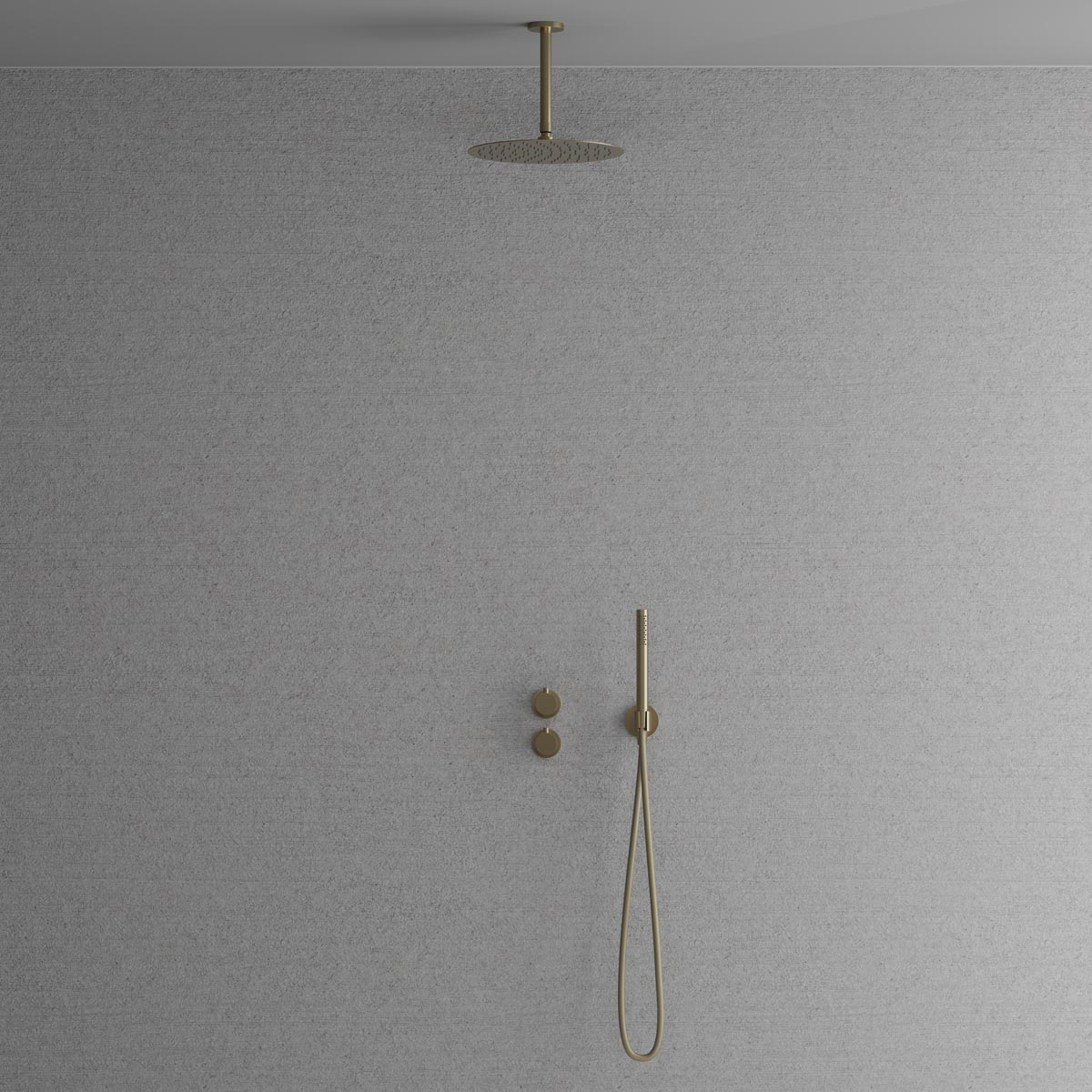 Inbyggnadspaket Steel Harmonized 2z Champagne Takduschset Scandtap Steel Harmonized 2Z för Inbyggnad