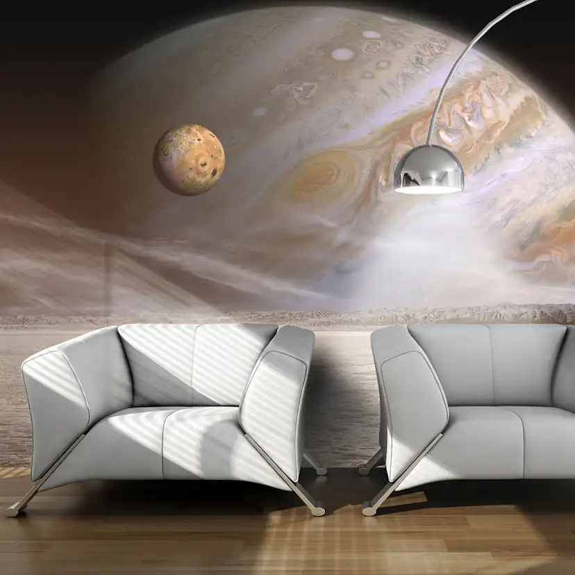 Fototapet Arkiio En Liten Och En Stor Planet
