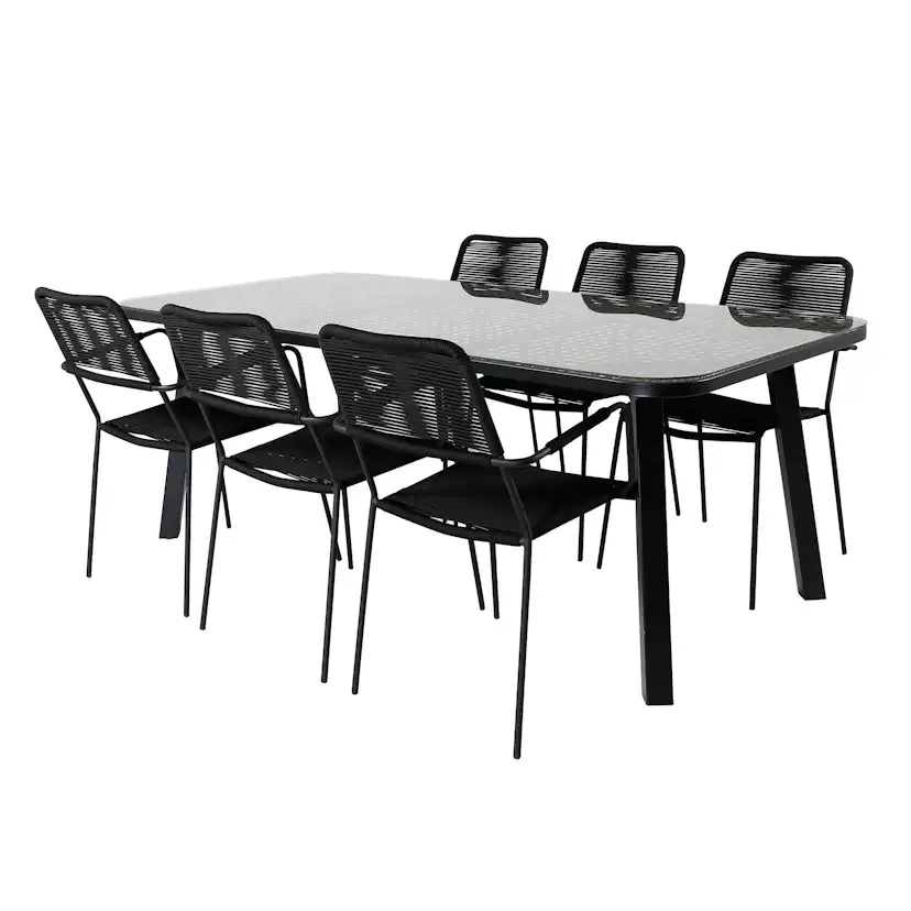 Matgrupp Venture Home Peoria med 6 Leon Matstolar