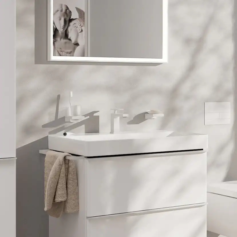 Tvättställsblandare Hansgrohe Tecturis E 80 CoolStart utan Bottenventil