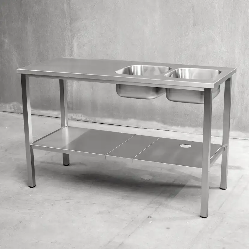 Bänkstativ Vilan Stainless Variant Stativ och Underhylla med hål