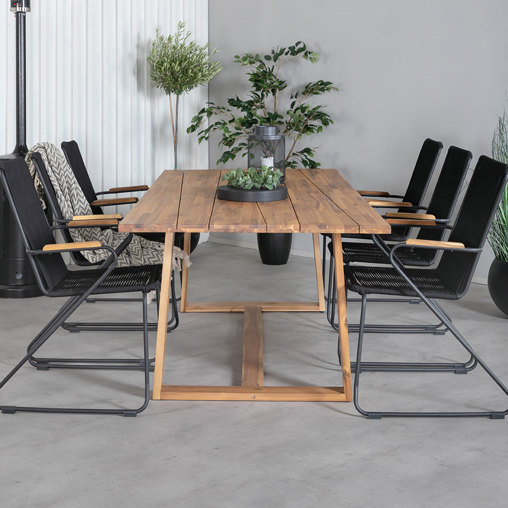 Matgrupp Venture Home Plarra med 6 Billy Karmstolar