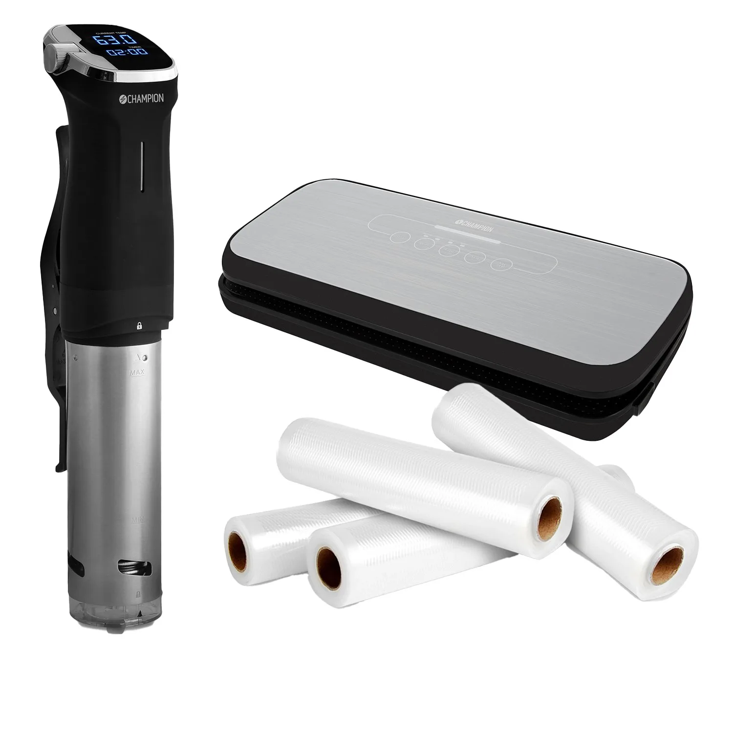 Sous Videpaket Champion m. Vakuumförpackare Fresh & 4 rullar