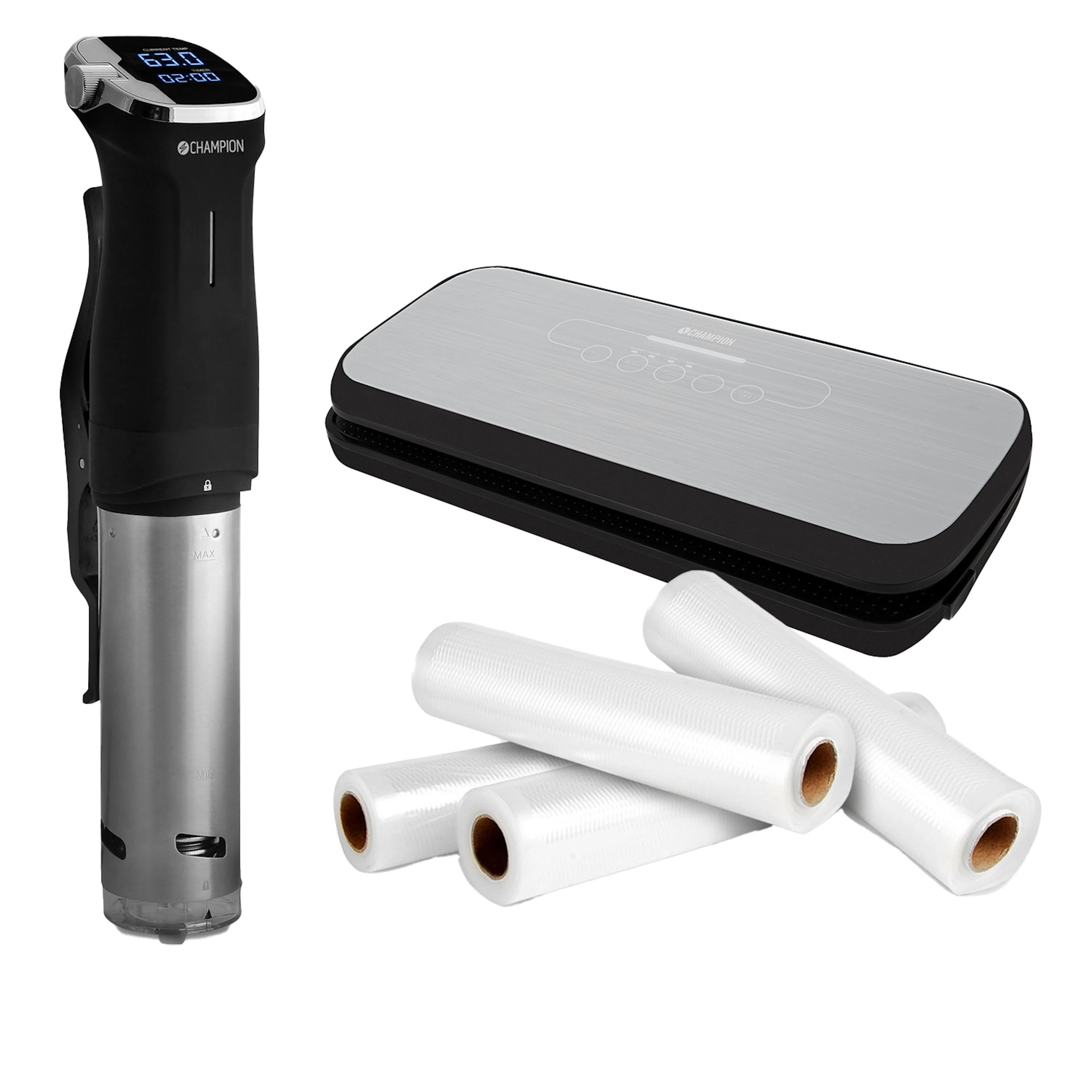 Sous Videpaket Champion m. Vakuumförpackare Fresh & 4 rullar