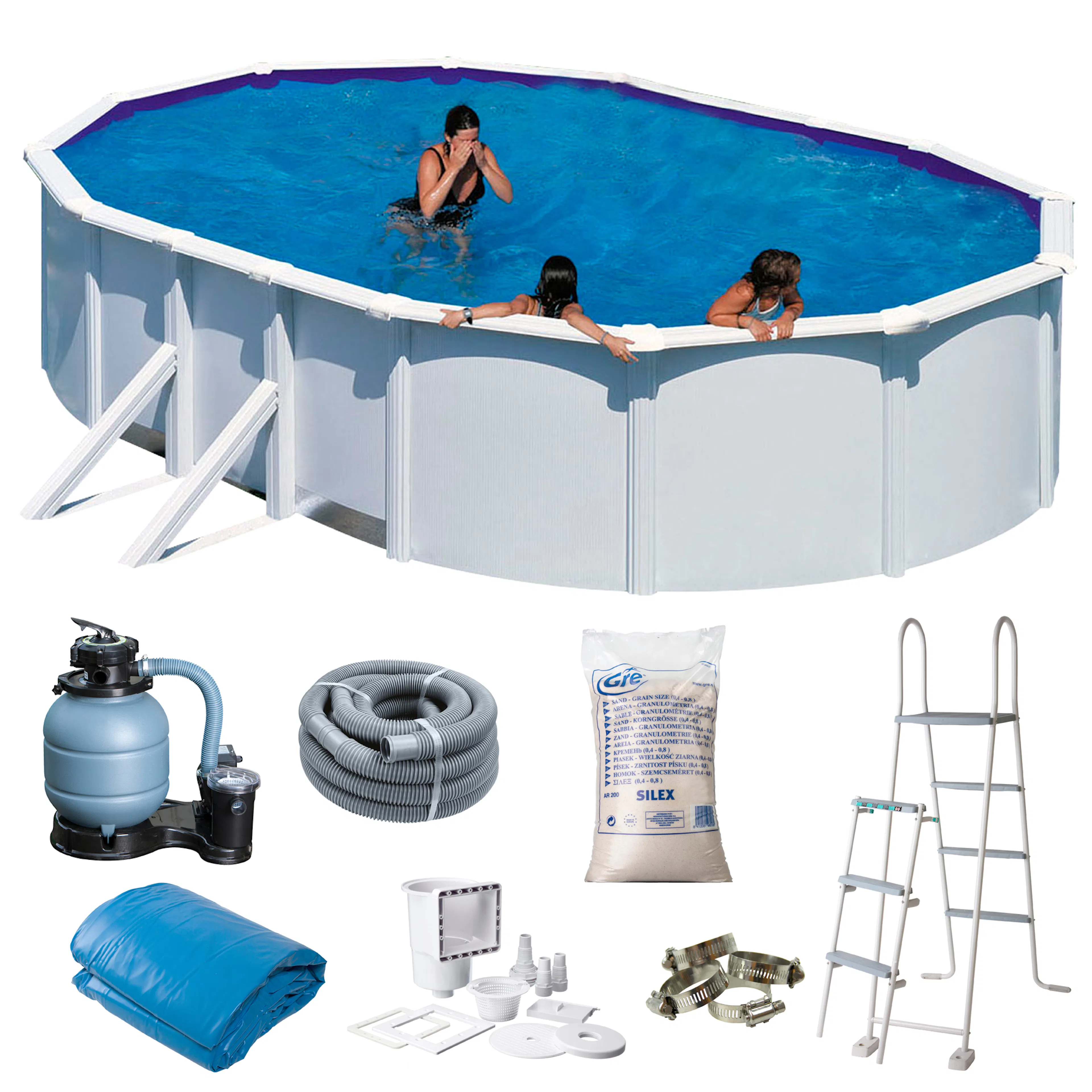 Poolpaket Swim & Fun Basic Pool Oval