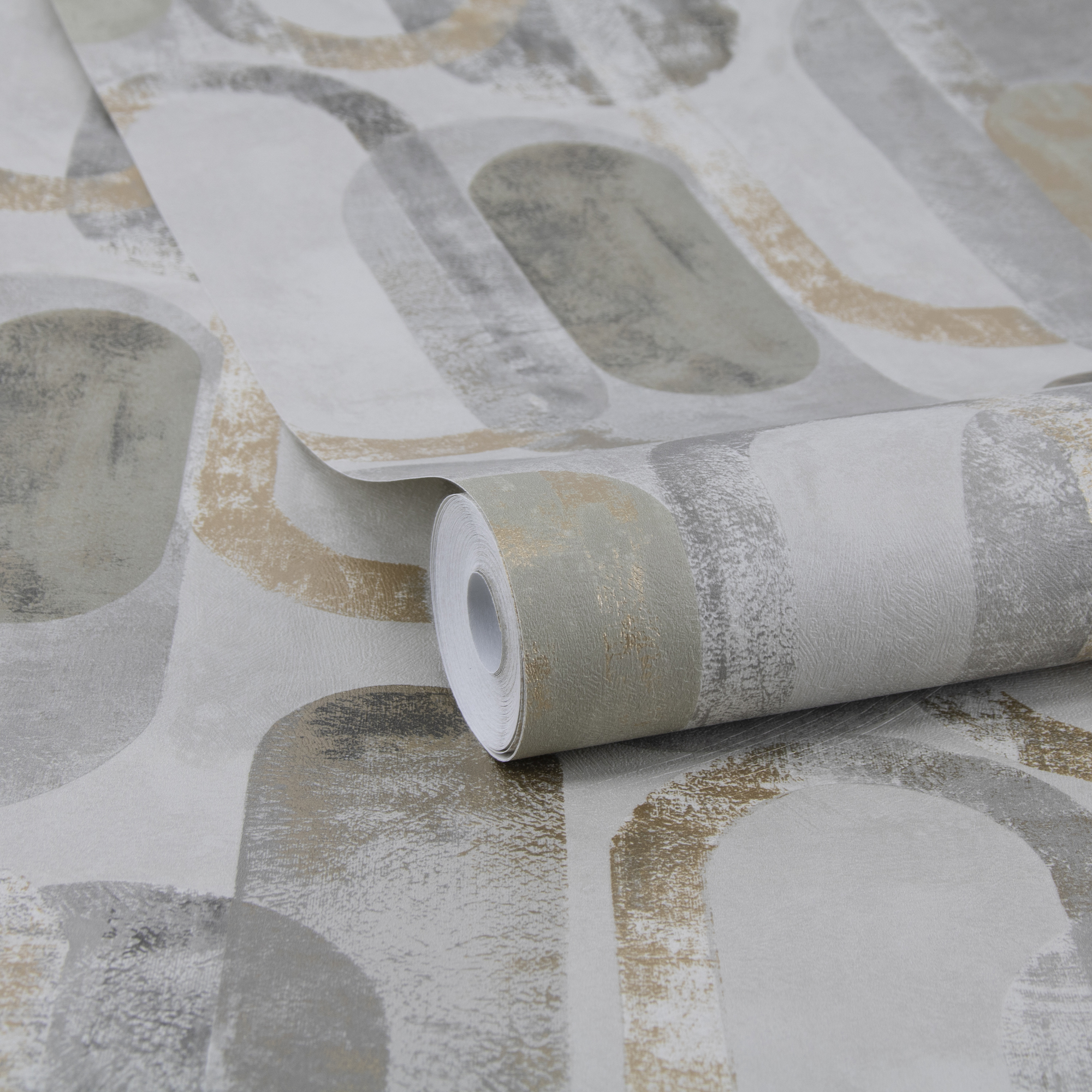 Tapet Sublime Oval Shapes Sand Guld 121137