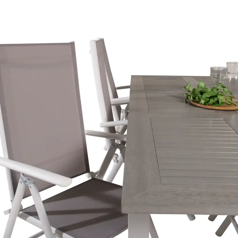 Matgrupp Venture Home Aleyna 160/240 med 8 Bront Matstolar