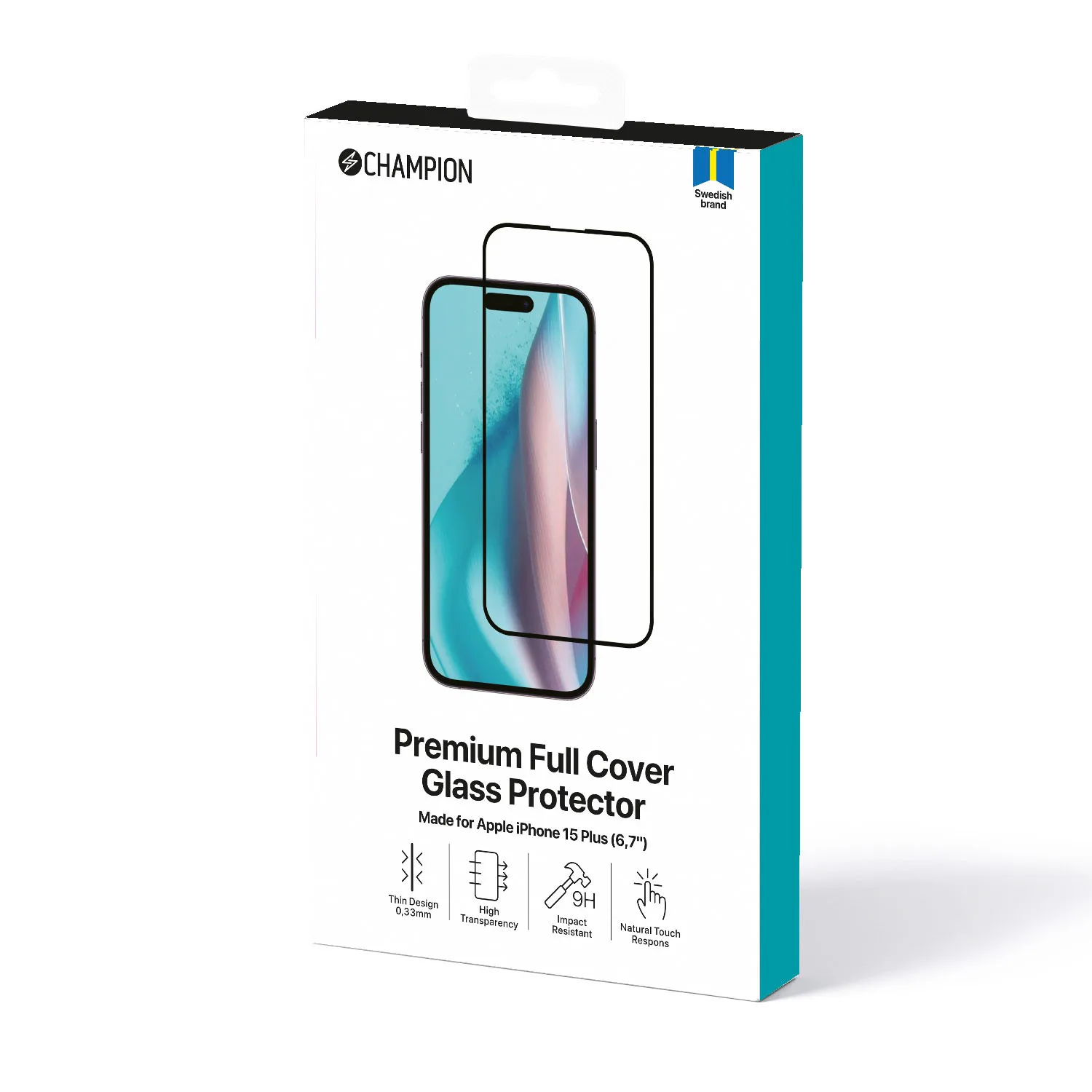 Skärmskydd Champion iPhone 15 Plus Svart