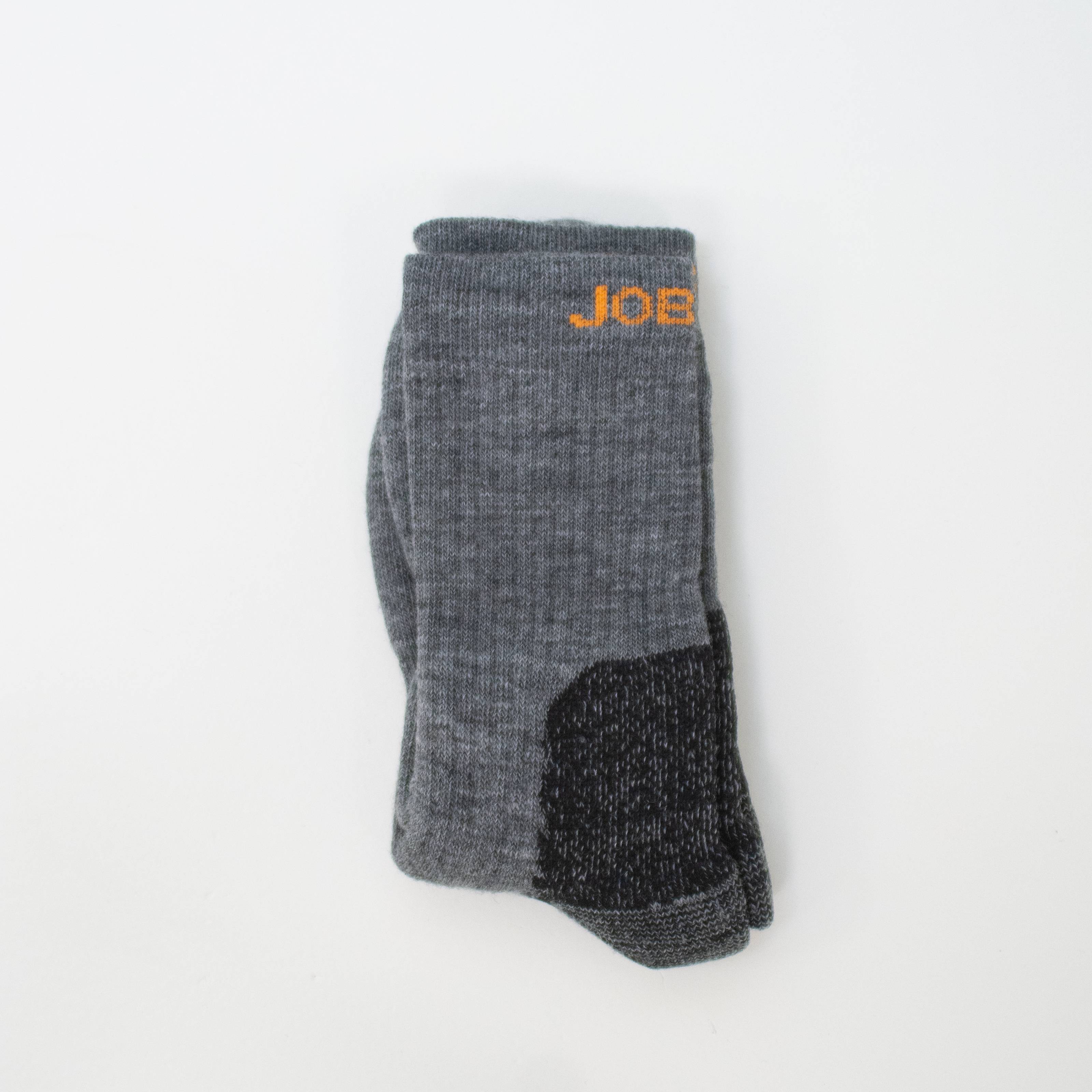 Socka Jobman Merino Tjock Mörkgrån/Svart