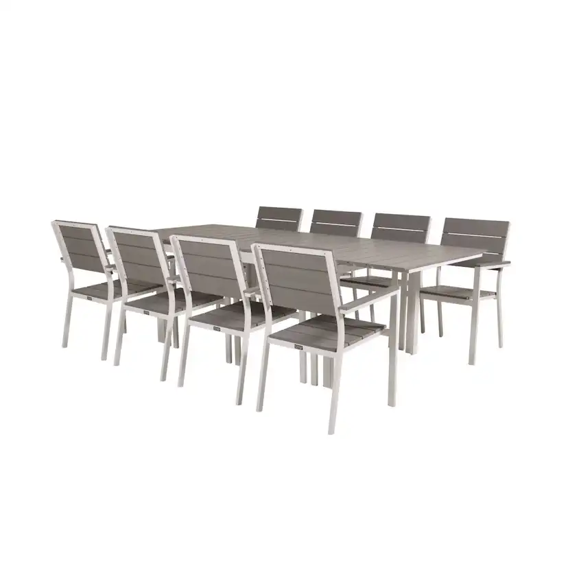 Matgrupp Venture Home Levels Förlängningsbar Matgrupp Utomhus 160cm med 8 Matstolar