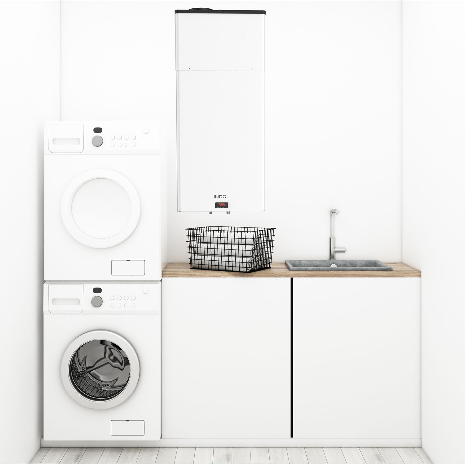 Värmepumpsberedare Indol EcoHeat 100 Wifi-Styrd 118L