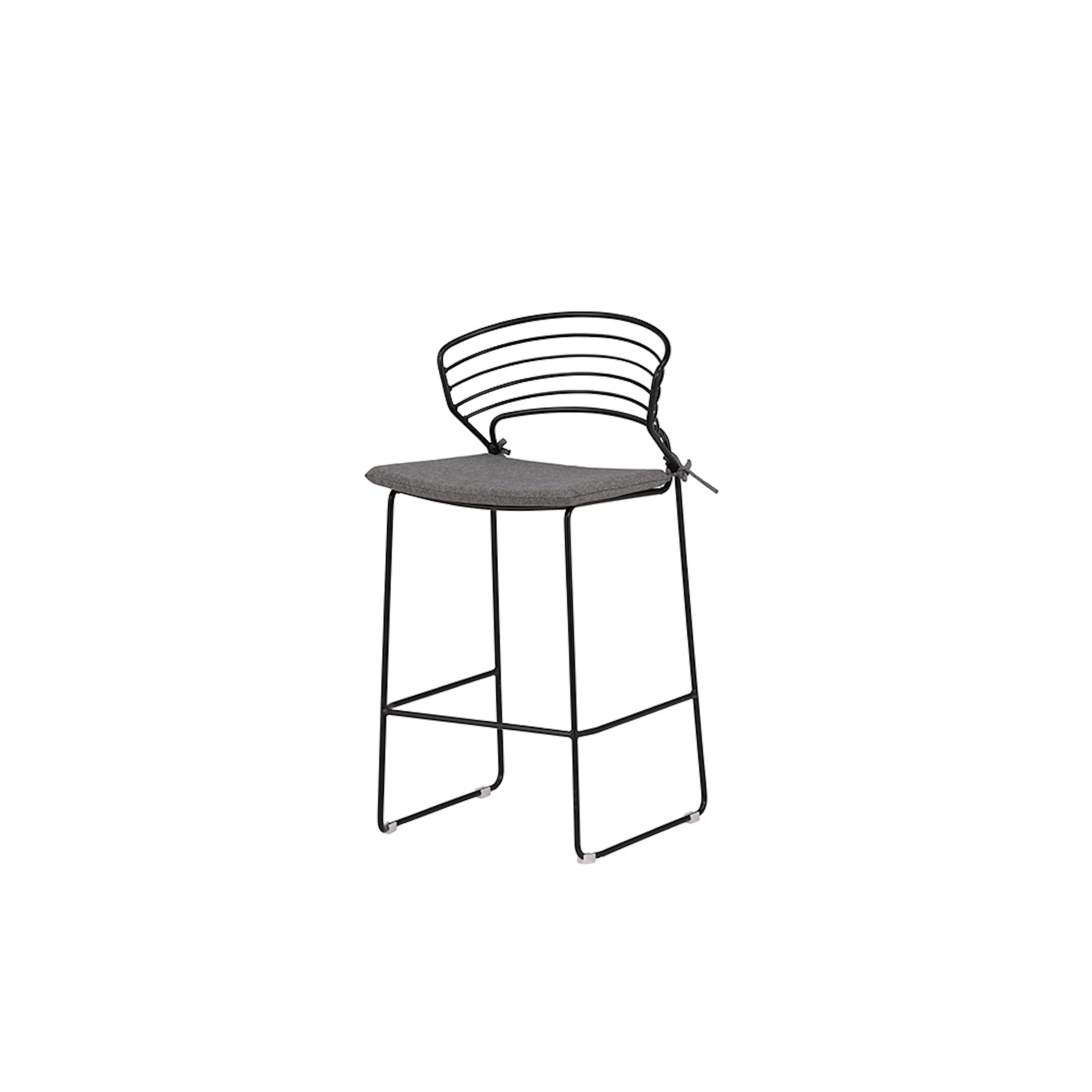 Milano Barchair Steel - Black / Grey Grå/Svart