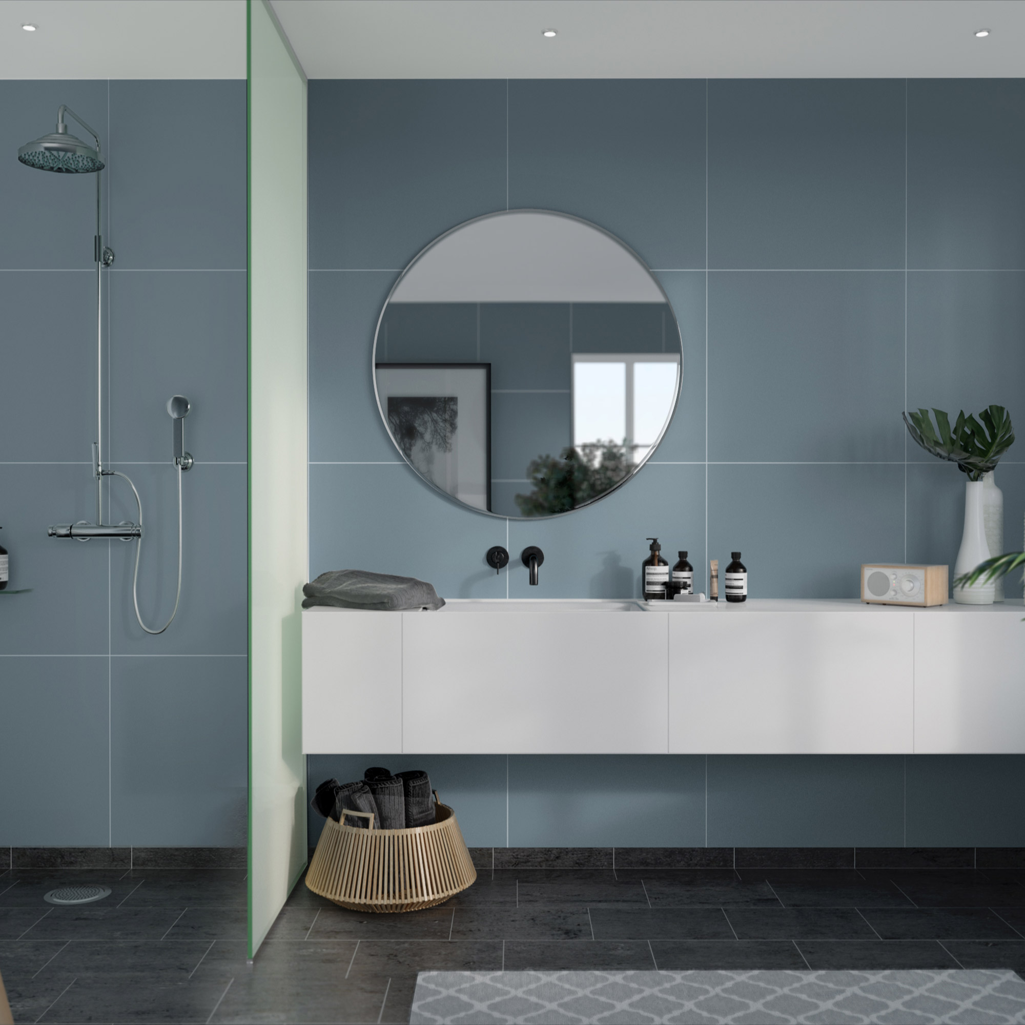 Våtrumsskiva Fibo Dusty Blue 6274-M6060 EM