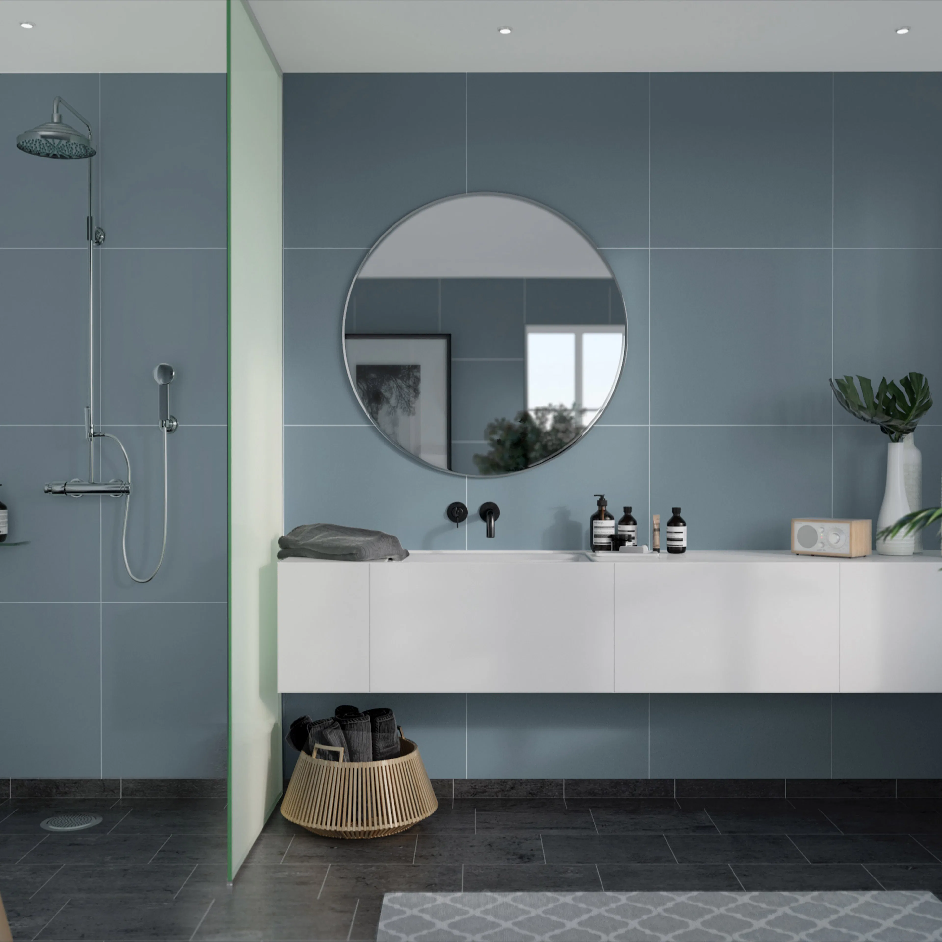 Våtrumsskiva Fibo Dusty Blue 6274-M6060 EM