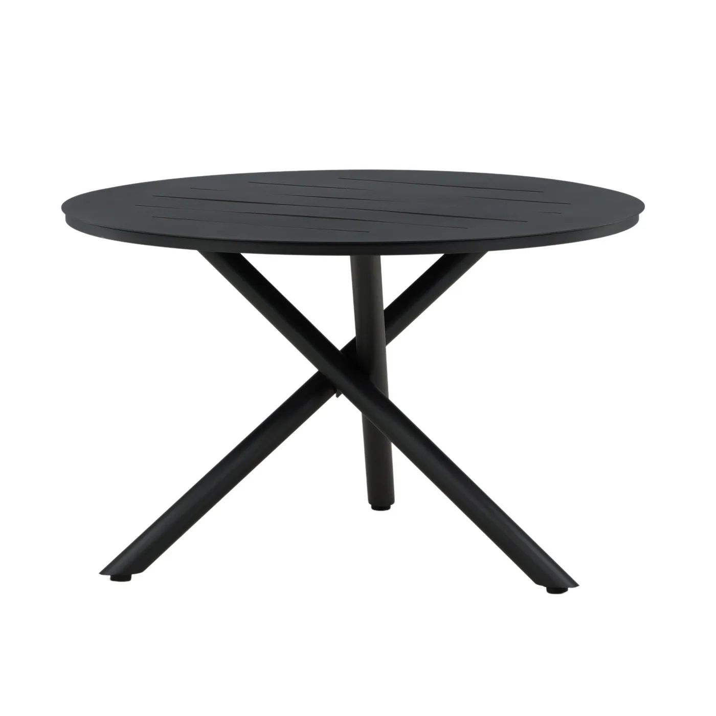 Alma Dining Table - Black Alu - ø120cm Svart