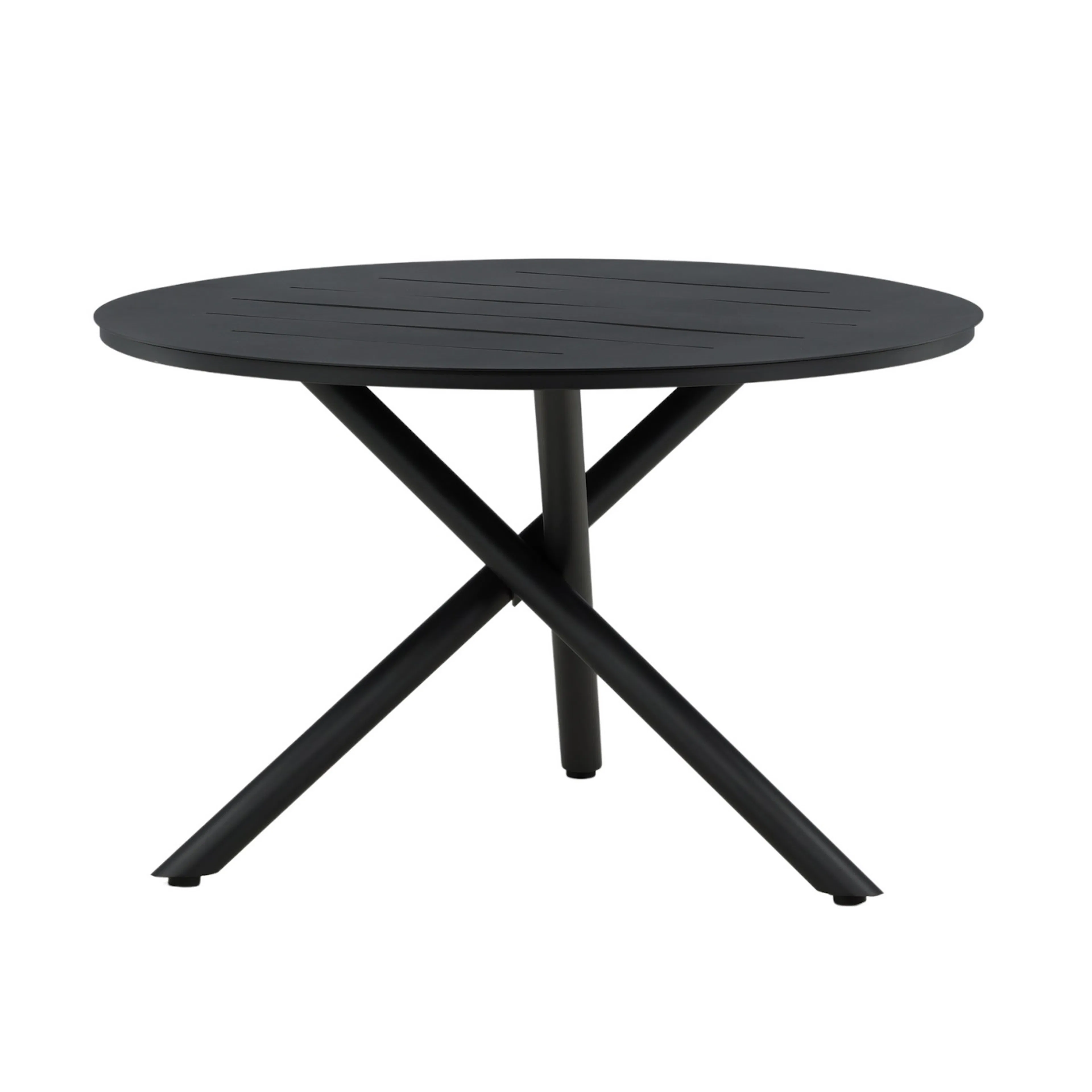 Alma Dining Table - Black Alu - ø120cm Svart