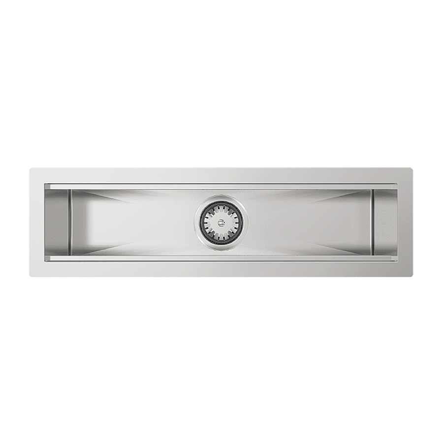 Diskho DecoSteel Manhattan 700 Rostfri Enkel med Korgventil & Vattenlås