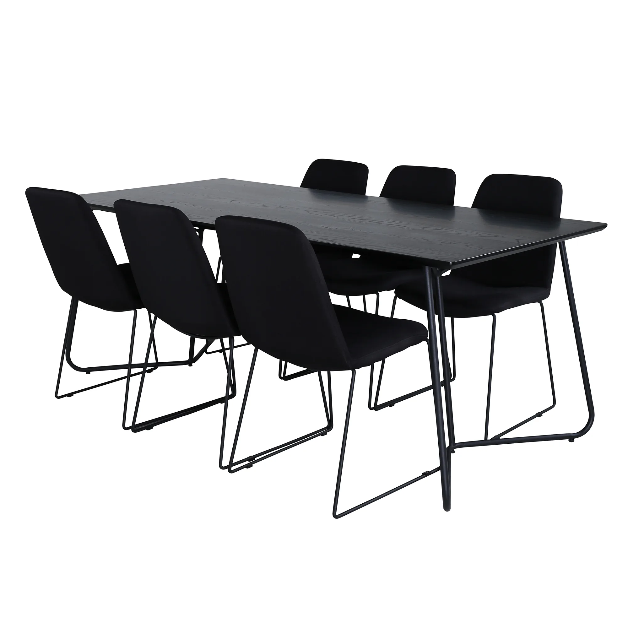 Pippi Dining Table - Black / Black Veneer+Muce Dining Chair Svart