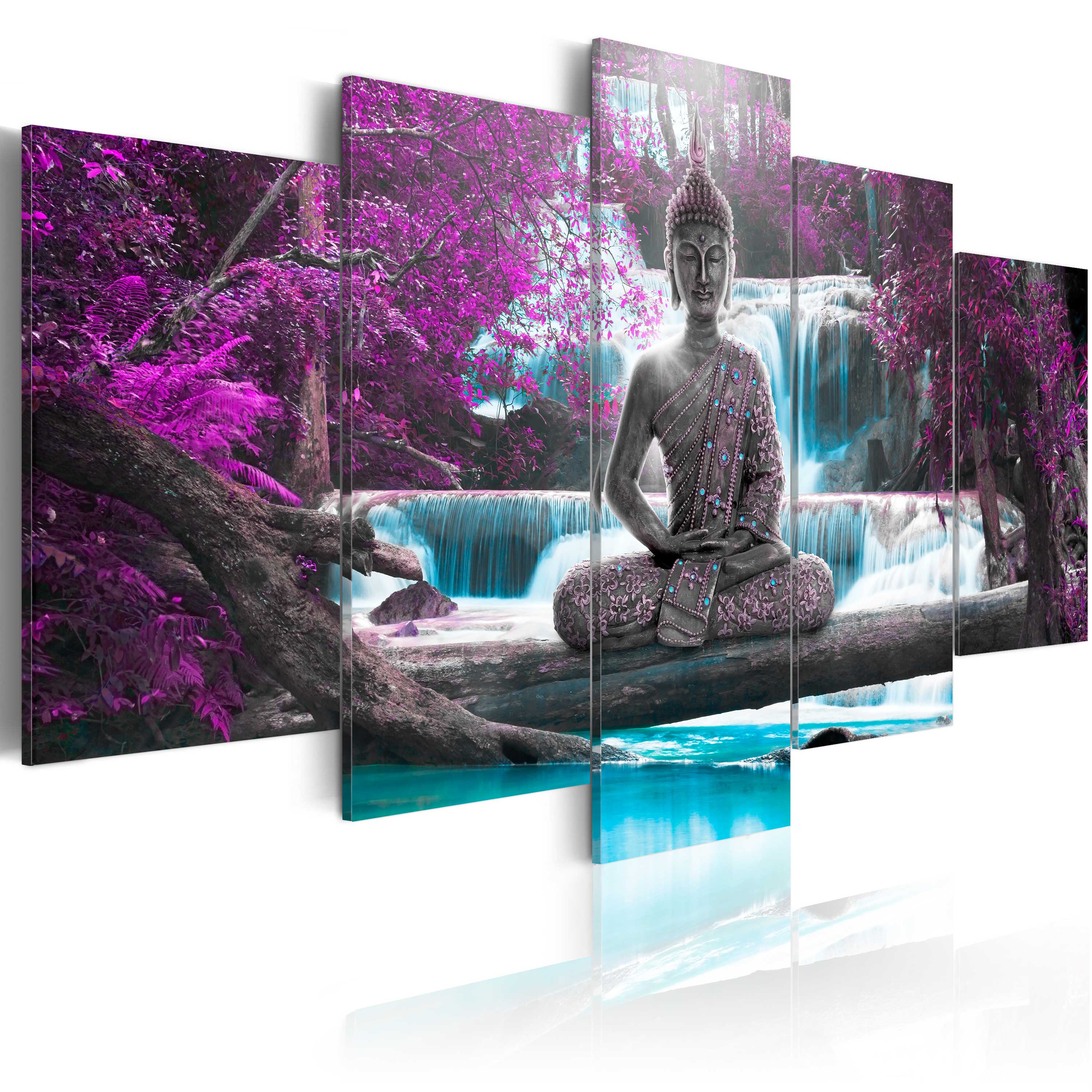 Akrylglastavla Arkiio Waterfall and Buddha