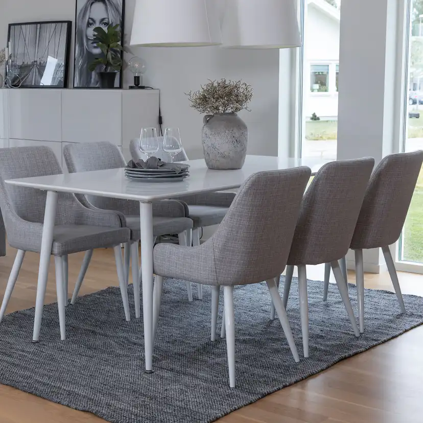 Matgrupp Venture Home Polar med 6 Plaza stolar