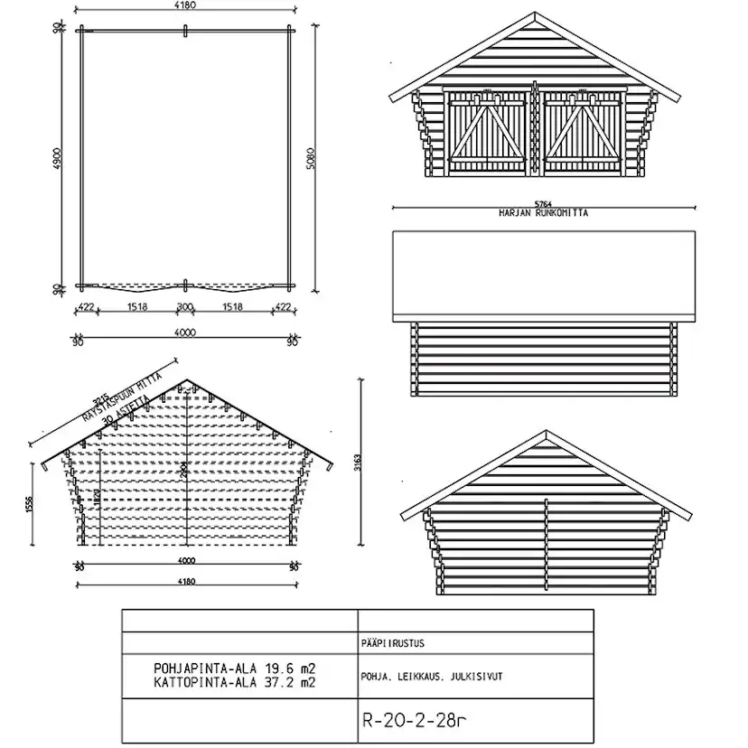 Timmerlada LP Garden R20 Glesa Väggar 20 m2