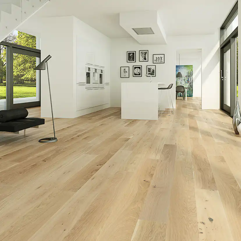 Laminatgolv Moland Wideplank Ek Classic Uv-Mattlack Vit