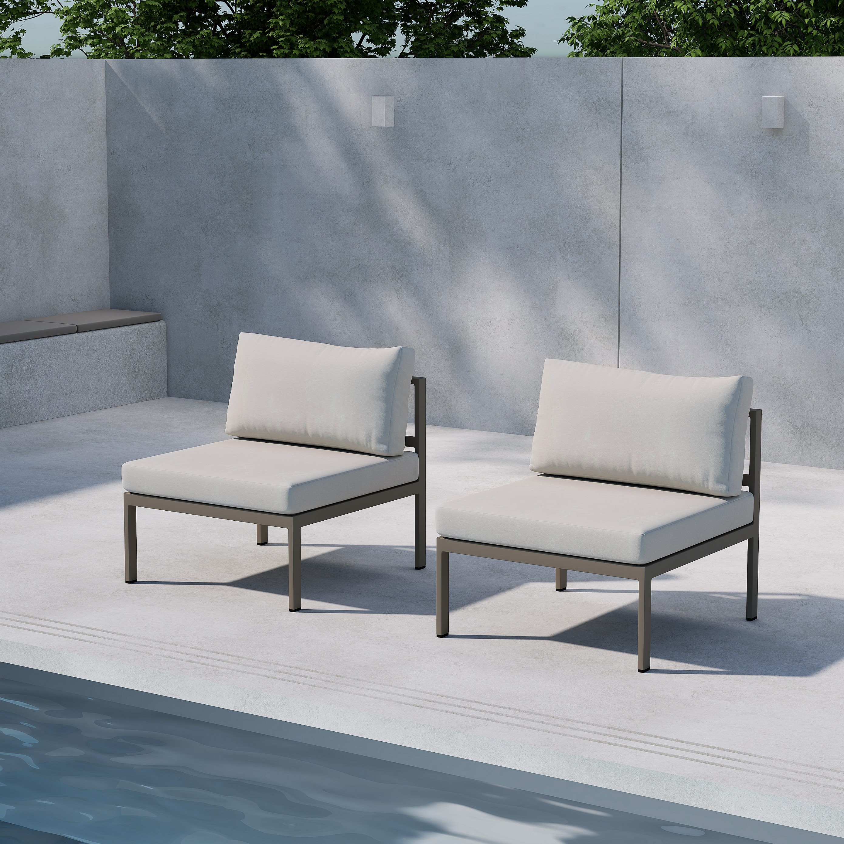 Copacabana Sofa Module Middle - Brown / Beige Brun/Beige