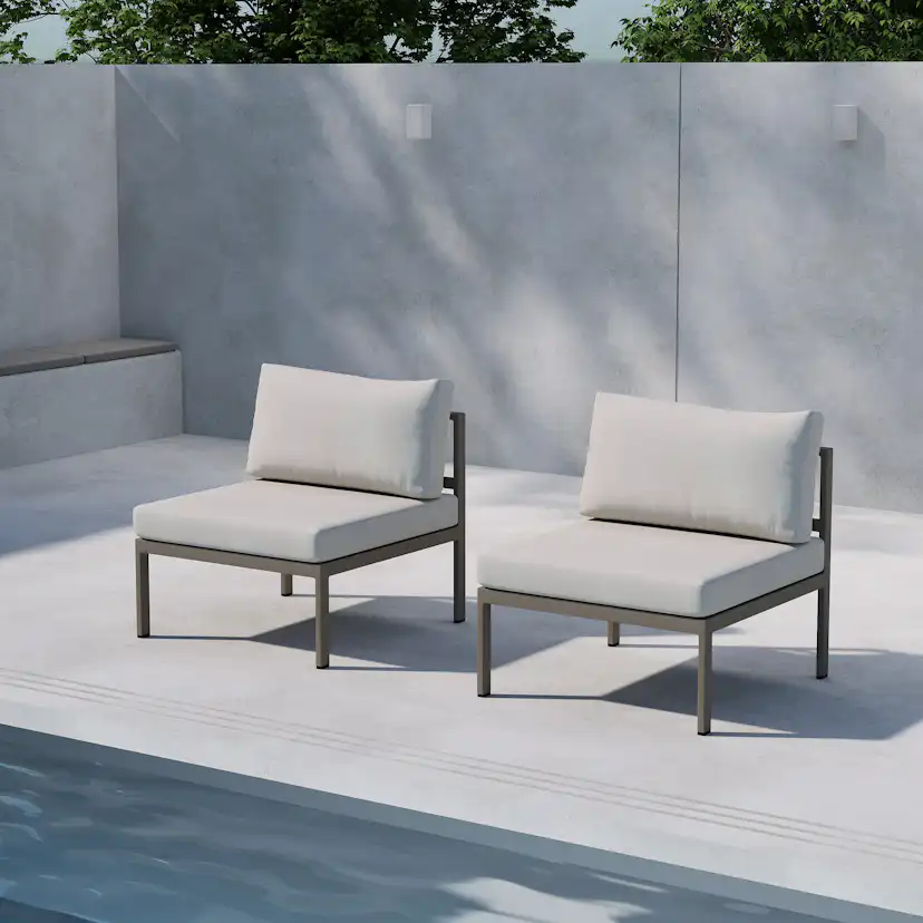 Copacabana Sofa Module Middle - Brown / Beige Brun/Beige