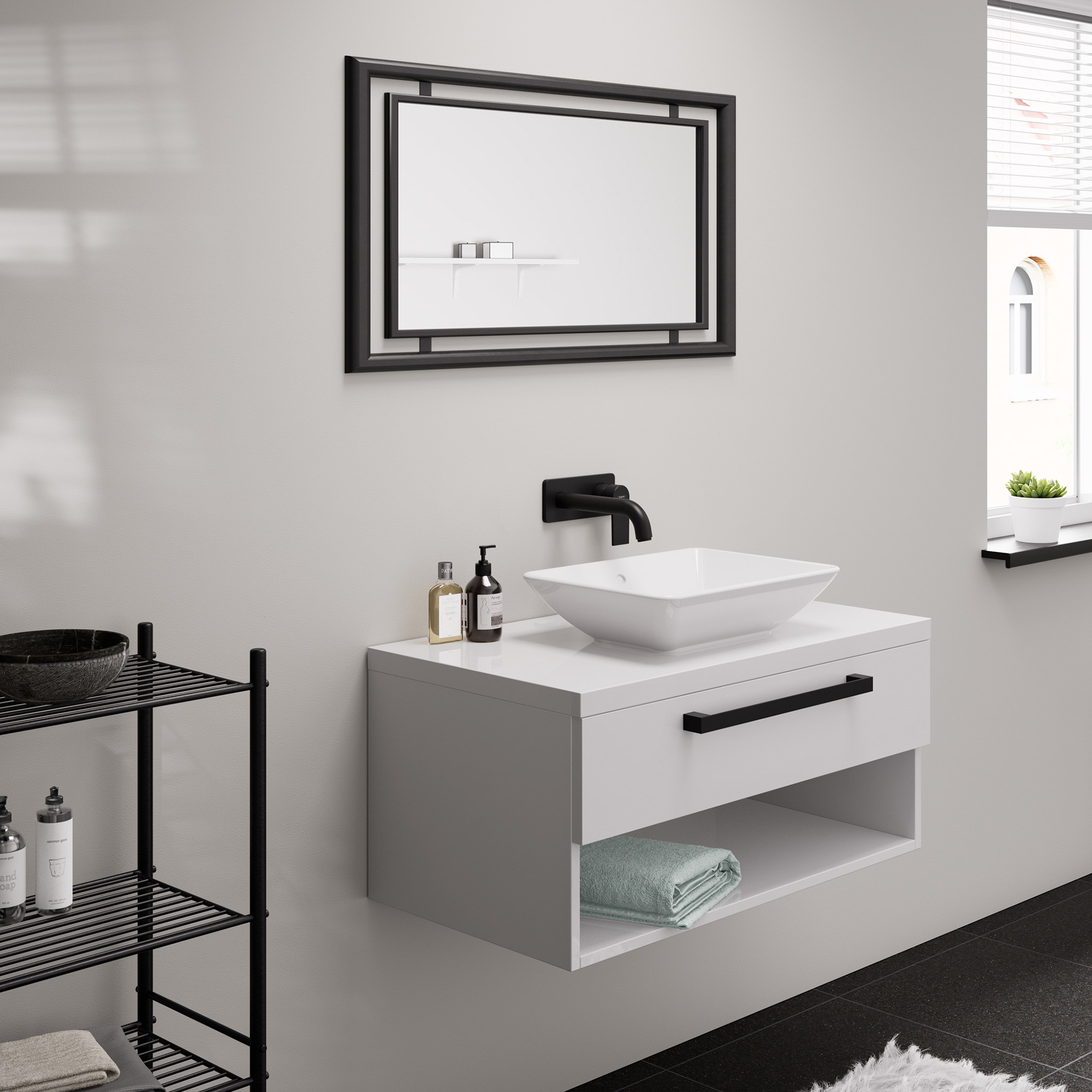 Tvättställsblandare Hansgrohe Vernis Shape för Inbyggnad Mat Mattsvart