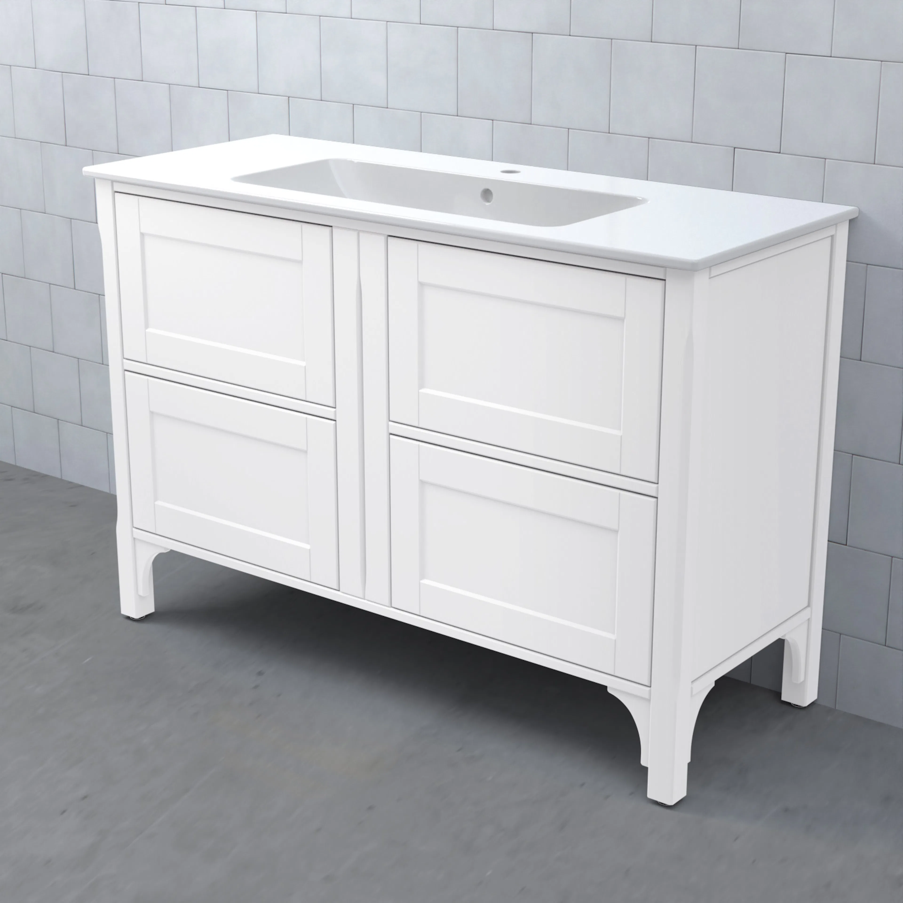 SAGA Kommod 120/49 Dälja Vit BxHXD: 1200x830x470 mm, Dälja Vit