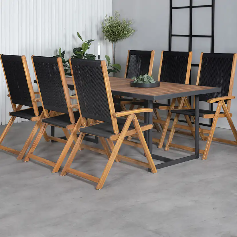 Matgrupp Venture Home King med 6 Lumi Vikbara Matstolar