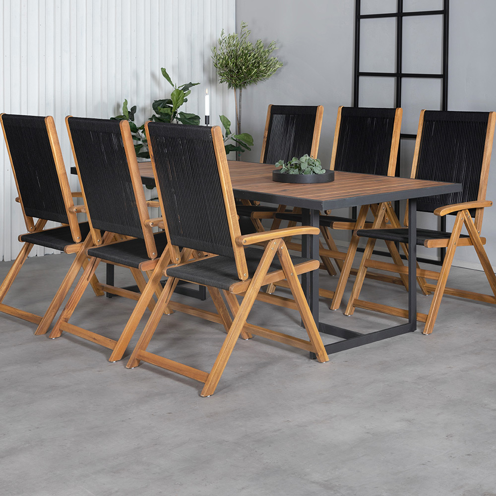 Matgrupp Venture Home King med 6 Lumi Vikbara Matstolar