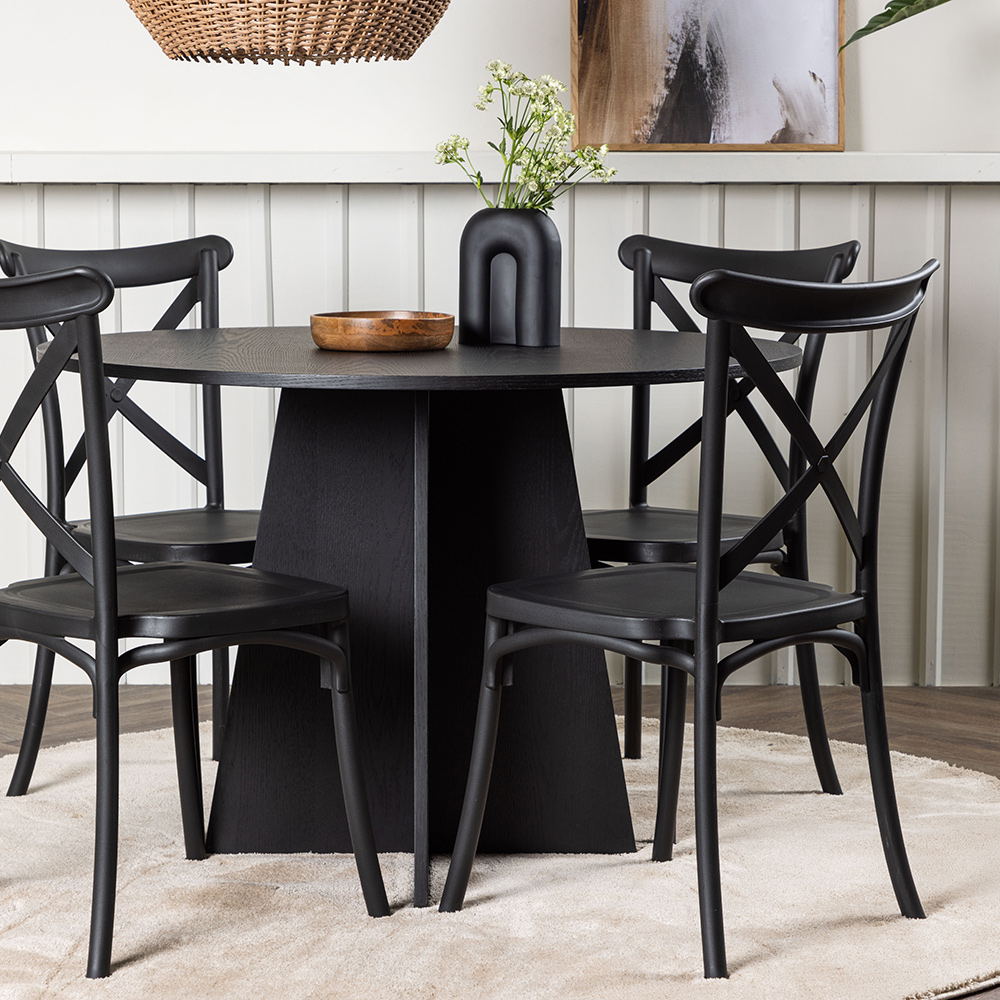Matgrupp Venture Home Bootcut Ø110 cm med 4 Crosett Stolar