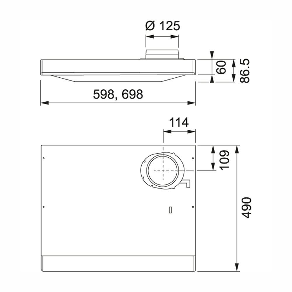 Köksfläkt Franke 1240B-10 60 cm Spirit